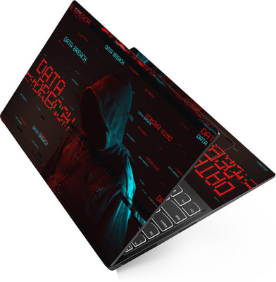 Anweshas Premium Vinyl HD Printed Full Panel Laptop SkinDecal - World Map Black Vinyl Laptop Skin Compatible for 15.6 inch(Theme: Typography)