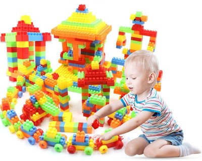 BOZICA TOP Selling [92 Pieces +8 Tyres]100+pieces Plastic Building Blocks for Kids Best Gift Toy Self-Locking Bricks Intelligence Development Learning Toy(Multicolor)