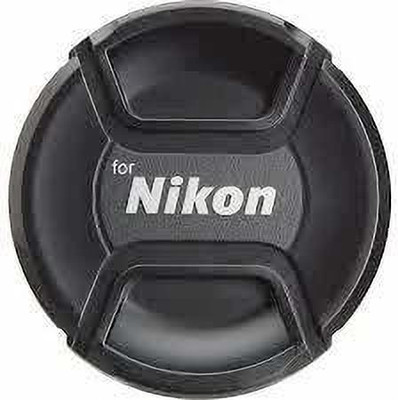 SUPERNIC Replacement Center Pinch Lens Cap Cover 55mm for Nikon D5600, D3400 DSLR Camera with 18-55mm f/3.5-5.6G VR AF-P DX and 70-300mm f/4.5-6.3G ED  Lens Cap(Black, 55 mm)