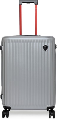 Heys SMARTLUGGAGE Range Silver Color Hard Medium Luggage Check-in Suitcase 4 Wheels - 26 inch