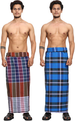 GOWRI TEX Checkered Multicolor Lungi