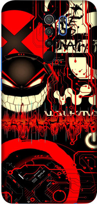 BugguSkin POCO M2 Mobile Skin(Ultra Super Red Graffiti Skin With High Mattte Finish.)