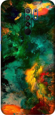 TJ CREATION POCO M2 Mobile Skin(Ultra Super Multicolor Clouds Skin With High Mattte Finishh.)