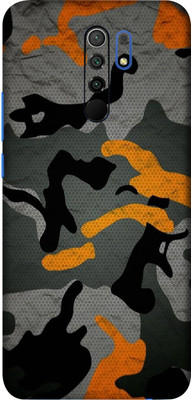 Jeeva Creation Poco M2 Mobile Skin(Ultra Super Camo Orange Skin With High Matte Finish.)