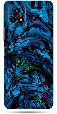 Mclaxa Skin For Vivo Y72 mobile back skin, Blue Lava Mobile Skin(Blue Lava Skin With Super Matte Finish)