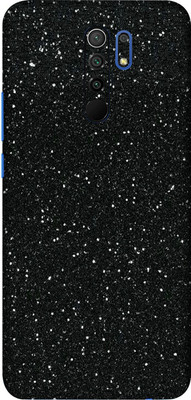 BUGGU POCO M2, poco m2 Mobile Skin(Ultra Super Black Glitter Skin With High Matte Finish., Mobile Skin (Back+Side+Camera))