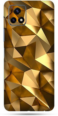 OggyBaba vivo y72 Mobile Skin(Golden Polygon Skin Matte Finish)