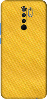 TJ CREATION POCO M2, poco m2 Mobile Skin(Ultra Super Yellow Carbon Fiber Skin With High Matte Finish., Mobile Skin (Back+Side+Camera))