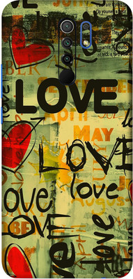 TJ CREATION POCO M2 Mobile Skin(Ultra Super Love Text Skin With High Mattte Finishh.)