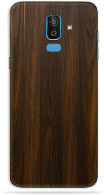 BugguSkin Samsung Galaxy J8, Samsung Galaxy J8 Mobile Skin(Ultra Super Mahogany Wood Skin With High Matte Finish.)