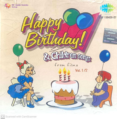 HAPPY BIRTHDAY & CHILDREN SONGS FROM FILMS - VOL. 1/2 Audio CD Standard Edition(Hindi - VARIOUS)