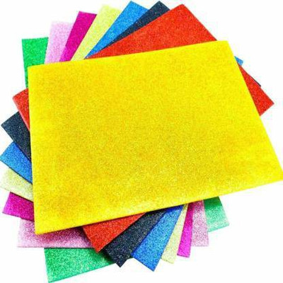 ROYALSHOP A4-10 glitter sheets UNRULED A4 150 gsm Multipurpose Paper(Set of 10, Multicolor)