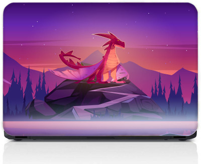 gray wall Dragon Vinyl Laptop Skin Compatible for 13.3 inch(Theme: Nature)