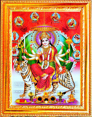 SUNINOW Durga maa photo frame Religious Frame