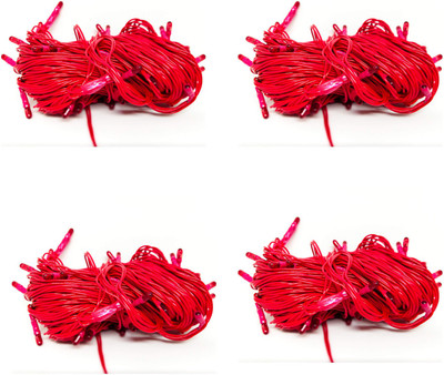 Ascension 50 LEDs 13 m Red Steady String Rice Lights(Pack of 4)