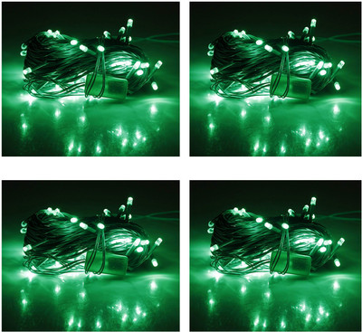 Ascension 21 LEDs 8 m Green Steady String Rice Lights(Pack of 4)