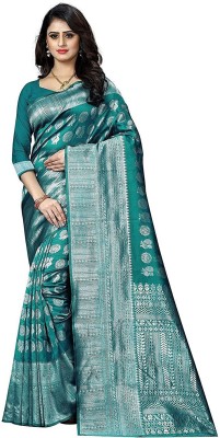 JAY KHODIYAR CREATION Printed Bollywood Art Silk Saree(Green)