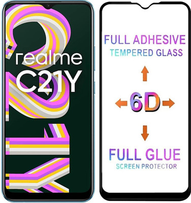 Micvir Edge To Edge Tempered Glass for Realme C21Y(Pack of 1)