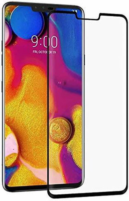 TempGlow Edge To Edge Tempered Glass for LG V40 ThinQ (Black)(Pack of 1)