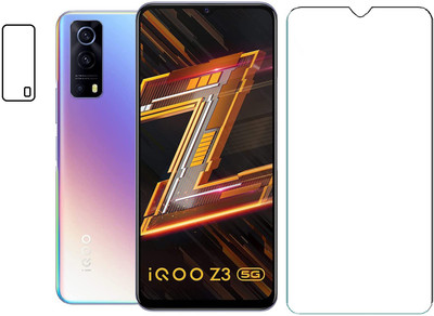 DVS MOBILE ACCESSORIES Front and Back Tempered Glass for VIVOI QOO Z3 5G(Pack of 2)