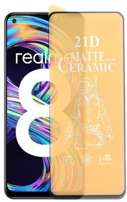Bigil Nano Glass for Realme 8, (Premium Matte Edge To Edge Full Glue With Camera Cut)(Pack of 1)