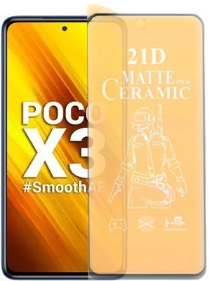 Mersal Nano Glass for Poco X3, (Premium Matte Edge To Edge Full Glue With Camera Cut)(Pack of 1)