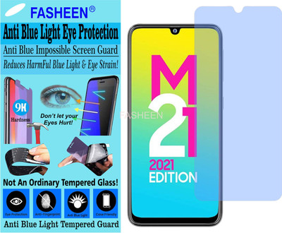 Fasheen Tempered Glass Guard for SAMSUNG GALAXY M21 2021 (Impossible UV AntiBlue Light)(Pack of 1)