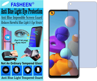 Fasheen Tempered Glass Guard for SAMSUNG A21S (Impossible UV AntiBlue Light)(Pack of 1)