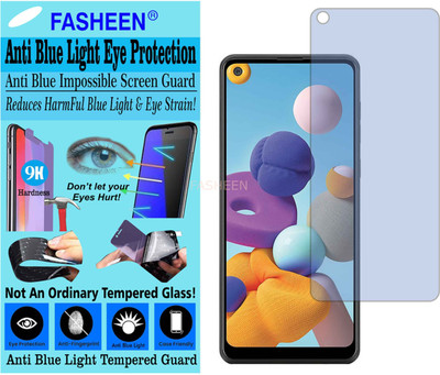 Fasheen Tempered Glass Guard for SAMSUNG A21 (Impossible UV AntiBlue Light)(Pack of 1)