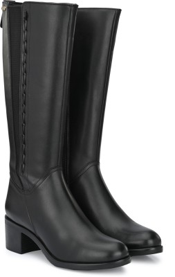 Delize Knee High Hoots Boots For Women(Black , 7)