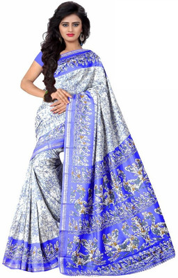 AJS Printed Bollywood Art Silk Saree(Multicolor)
