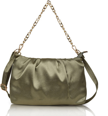 DIXON Green Sling Bag Classic Unique Design Cotton Fabric Crossbody Chain Strap Slingbag For Women