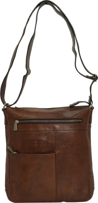 Leatherman Fashion Brown Messenger Bag Genuine leather brown unisex messenger bag 404011