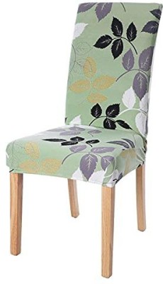 HOUSE OF QUIRK Polyester Floral Chair Cover(Green Pack of 1)