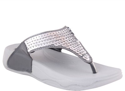 Theme United Women Slippers(Silver , 6 UK/India)