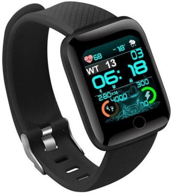 TechKing D116 Bluetooth Smart Fitness Band Smartwatch(Black Strap, Free Size)