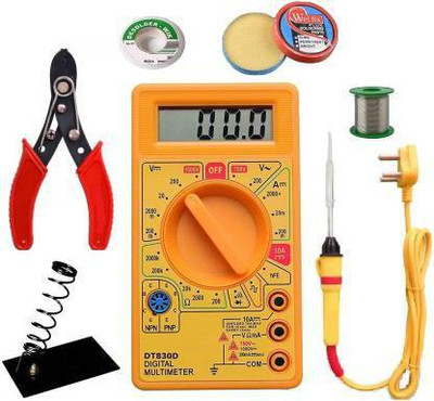 Coin Master 7 in 1 ( 25W ) Soldering Iron Set |Digital Multimeter | 5 Meter Soldering Wire | Soldering paste| Desoldering wik | Stand | Cutter | Soldering iron 25 W Simple 25 W Simple(Flat Tip) Coin Master 7 in 1 ( 25W ) Soldering Iron Set |Digital Multimeter | 5 Meter Soldering Wire | Soldering paste| Desoldering wik | Stand | Cutter | Soldering iron 25 W Simple 25 W Simple(Flat Tip)