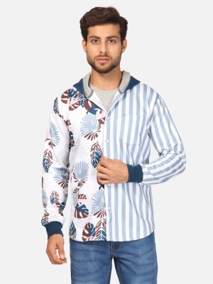 Bullmer Full Sleeve Printed, Striped Men Sweatshirt