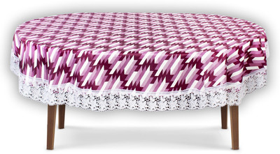 The Furnishing Tree Printed 8 Seater Table Cover(Symmetric Pattern Voilet, PVC)