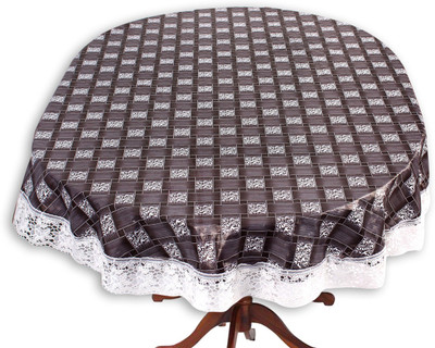 The Furnishing Tree Printed 12 Seater Table Cover(Basketweave Pattern Grey, PVC)