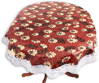 The Furnishing Tree Printed 6 Seater Table Cover(Sprig Pattern Brick, PVC)