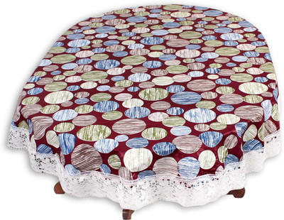 The Furnishing Tree Geometric 12 Seater Table Cover(Abstract Pattern Multicolor Light, PVC)