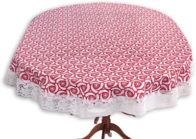The Furnishing Tree Printed 12 Seater Table Cover(Packed Pattern Pink, PVC)
