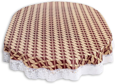 The Furnishing Tree Printed 8 Seater Table Cover(Symmetric Pattern Beige, PVC)