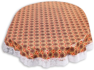 The Furnishing Tree Printed 4 Seater Table Cover(Brown, PVC)