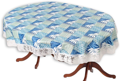 The Furnishing Tree Printed 12 Seater Table Cover(Surface Pattern Blue, PVC)