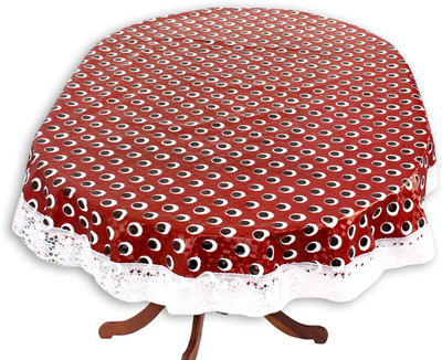 The Furnishing Tree Printed 12 Seater Table Cover(Symmetric Pattern Red, PVC)