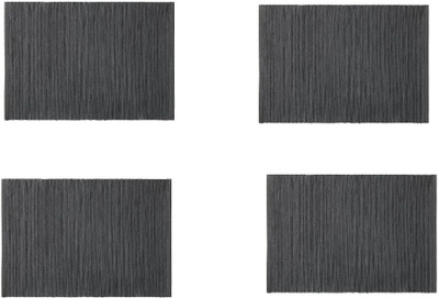 IKEA Rectangular Pack of 4 Table Placemat(Black, Cotton, Polyester)