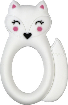 GUCHIGU BPA Free Silicone Teethers for Babies Soft Teething Toys - BT2044B (6 - 12 Months, White) Teether(White)