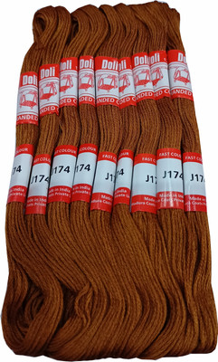 DOLI Long Stitched Embroidery Stranded Cotton J174 Thread(16 m Pack of25)
